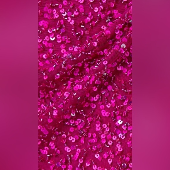 Retrofete Blair sequin gown in dragonfruit NWT - Picture 9 of 15